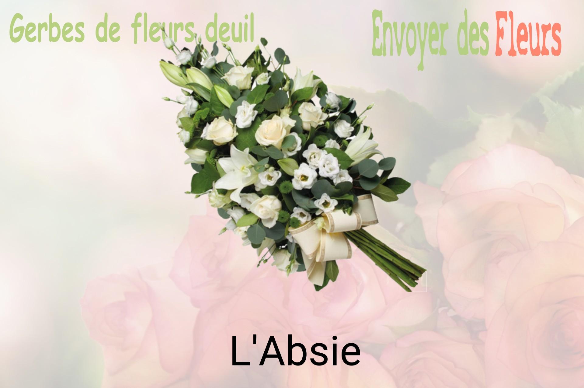 Gerbe de fleurs de deuil livrée à L'Absie